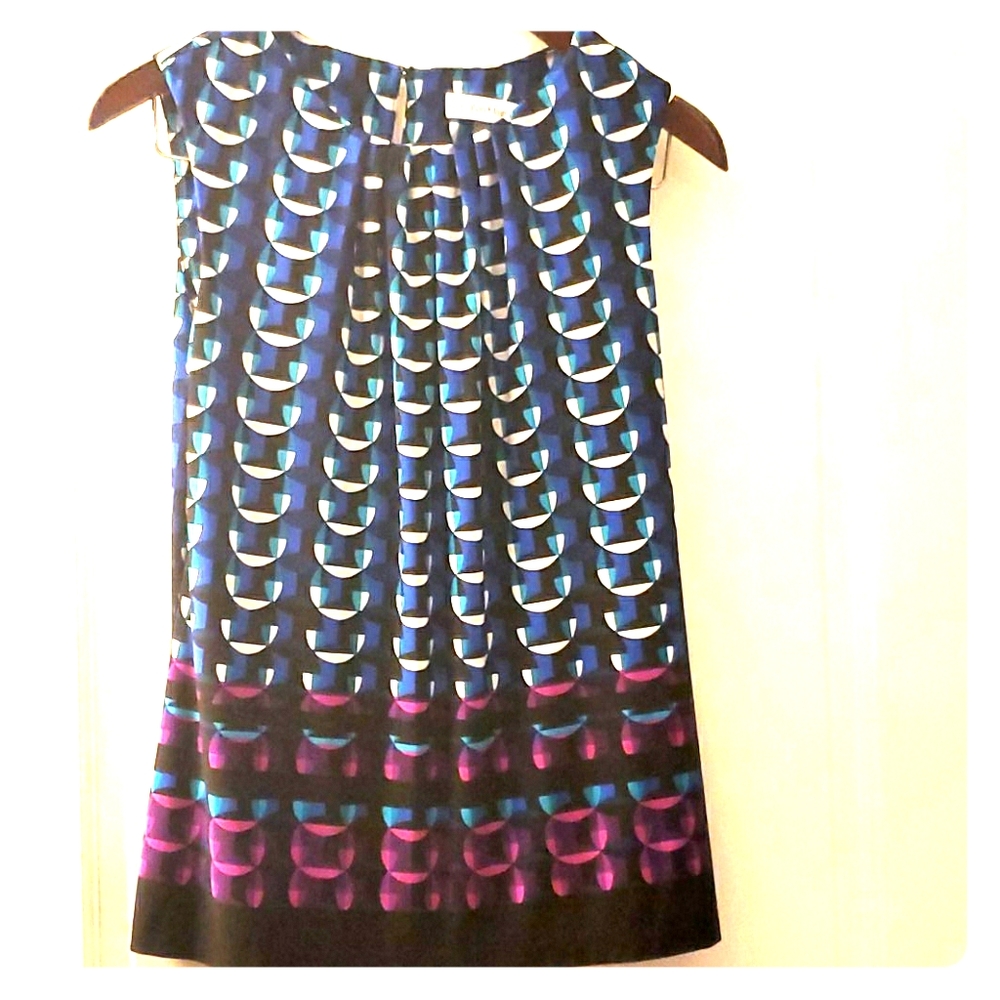 CK printed sleeveless blouse